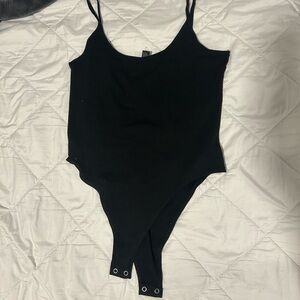 Cotton Stretchy Black Bodysuit